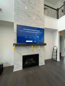 TV mounting over fireplace